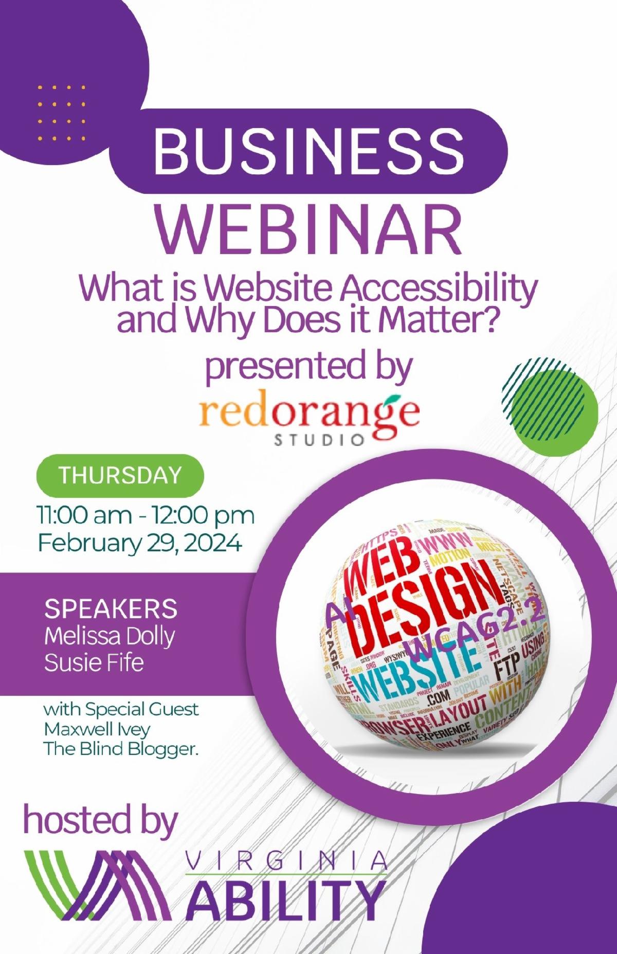 Join Us for Virginia Ability's Free Business Informational Webinar Thursday, February 29, 11:00am ET